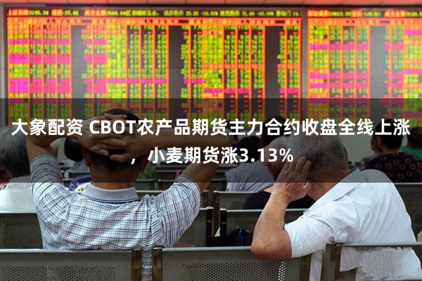 大象配资 CBOT农产品期货主力合约收盘全线上涨，小麦期货涨3.13%
