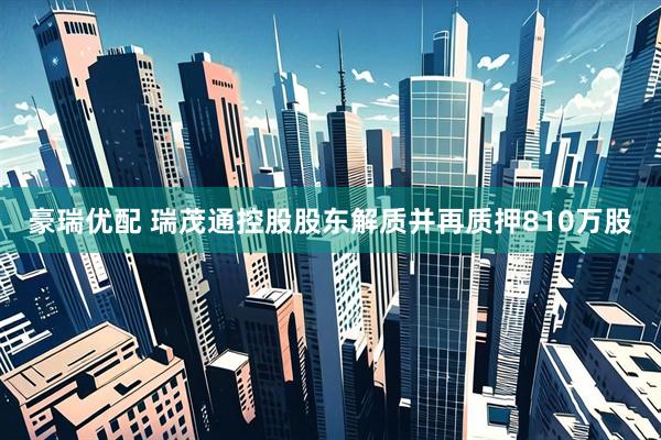 豪瑞优配 瑞茂通控股股东解质并再质押810万股