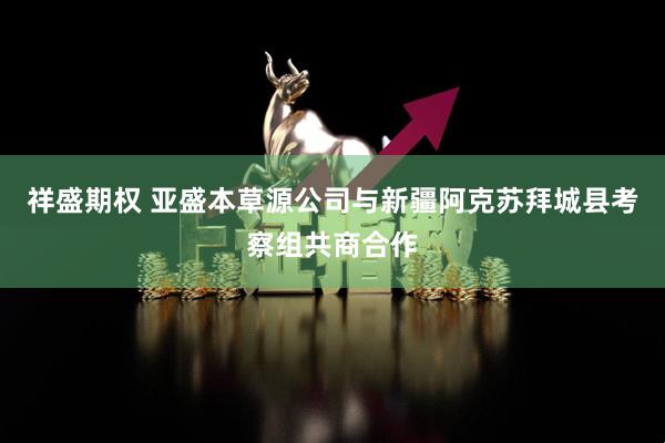 祥盛期权 亚盛本草源公司与新疆阿克苏拜城县考察组共商合作