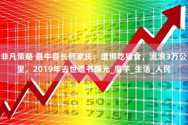 非凡策略 最牛县长何家庆：遭绑吃猪食，流浪3万公里，2019年去世遗书曝光_魔芋_生活_人民